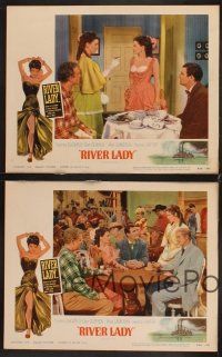 6g760 RIVER LADY 4 LCs R56 Yvonne De Carlo, Dan Duryea, brawling story of the lusty Mississippi!