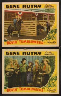 6g551 ROVIN' TUMBLEWEEDS 7 LCs '39 singing cowboy Gene Autry & Smiley Burnette!
