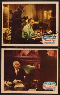 6g833 SHANGHAI CHEST 3 LCs '48 Roland Winters as Charlie Chan, great images of villain!