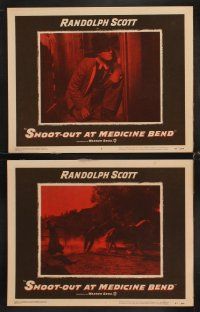 6g557 SHOOT-OUT AT MEDICINE BEND 7 LCs '57 Preacher Randolph Scott wrote his sermon in lead!