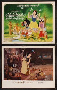 6g421 SNOW WHITE & THE SEVEN DWARFS 8 LCs R83 Disney cartoon classic, she's with forest animals!