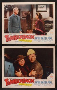 6g568 TIMBERJACK 7 LCs '55 Sterling Hayden, Vera Ralston, untamed, wild & primitive!