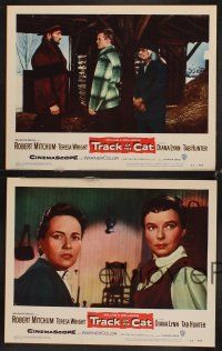 6g780 TRACK OF THE CAT 4 LCs '54 Robert Mitchum & Teresa Wright in a startling love story!
