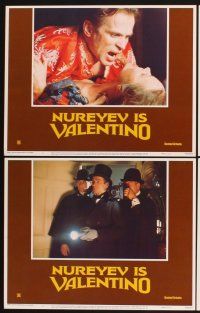 6g473 VALENTINO 8 LCs '77 Rudolph Nureyev, Leslie Caron, Michelle Phillips, Ken Russell