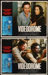 6g476 VIDEODROME 8 LCs '83 David Cronenberg, James Woods, Debbie Harry, horror sci-fi!