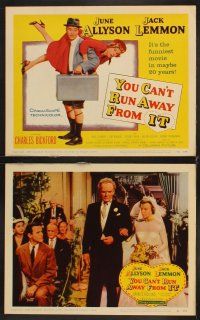 6g494 YOU CAN'T RUN AWAY FROM IT 8 LCs '56 Jack Lemmon & Allyson in remake of It Happened One Night!