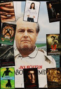 6h058 LOT OF 45 UNFOLDED DOUBLE-SIDED AND SINGLE-SIDED ONE-SHEETS '88 - '06 About Schmidt, Troy