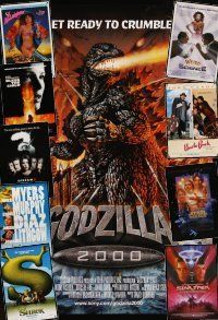 6h071 LOT OF 24 UNFOLDED DOUBLE-SIDED AND SINGLE-SIDED ONE-SHEETS '85 - '01 Godzilla 2000, Shrek