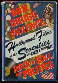 6h202 HOLLYWOOD FILMS OF THE SEVENTIES first edition hardcover book '84 sex, drugs & rock 'n' roll!
