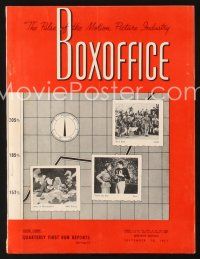 6h092 BOX OFFICE exhibitor magazine September 15, 1951 David & Bathsheba color fold-out, Streetcar