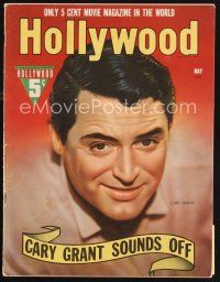 6h167 HOLLYWOOD magazine May 1940 great head & shoulders portrait of Cary Grant!