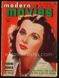 6h126 MODERN MOVIES magazine November 1938 art of beautiful Hedy Lamarr, Three Dollar a Day Cagney!