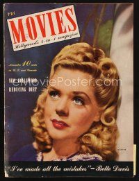 6h131 MODERN MOVIES magazine November 1941 great close portrait of pretty Alice Faye!