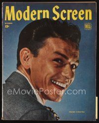 6h148 MODERN SCREEN magazine October 1945 great portrait of young Frank Sinatra by Willinger!