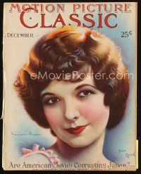 6h144 MOTION PICTURE CLASSIC magazine December 1927 art of pretty Marian Nixon by Don Reed!