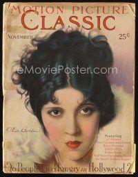 6h143 MOTION PICTURE CLASSIC magazine November 1927 art of beautiful Olive Borden by Don Reed!
