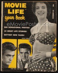 6h177 MOVIE LIFE year book magazine '57 Natalie Wood, James Dean, Elvis, 500 photos, annual issue!