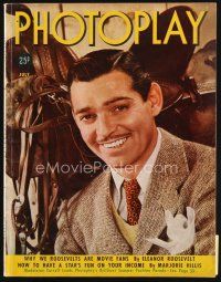 6h153 PHOTOPLAY magazine July 1938 great smiling portrait of Clark Gable by George Hurrell!