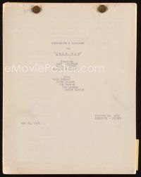 6h292 IRON MAN continuity & dialogue script May 24, 1951, screenplay by George Zuckerman & Chase!