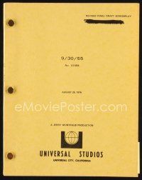 6h309 SEPTEMBER 30, 1955 revised final draft script August 26, 1976, screenplay by James Bridges!