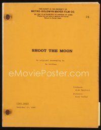6h310 SHOOT THE MOON final draft script December 23, 1980, screenplay by Bo Goldman