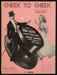 6h345 TOP HAT sheet music '35 Fred Astaire & Ginger Rogers dancing, Cheek to Cheek!