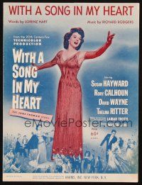 6h350 WITH A SONG IN MY HEART sheet music '52 Susan Hayward as singer Jane Froman, the title song!