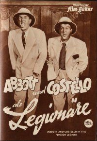 6h225 ABBOTT & COSTELLO IN THE FOREIGN LEGION German program '57 different images of Bud & Lou!