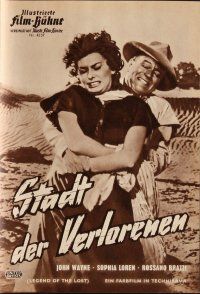 6h248 LEGEND OF THE LOST German program '58 different images of John Wayne & sexy Sophia Loren!
