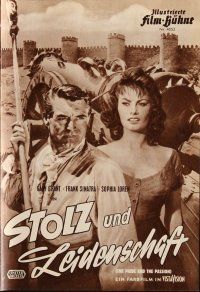 6h257 PRIDE & THE PASSION German program '57 Cary Grant, Frank Sinatra, Sophia Loren, different!