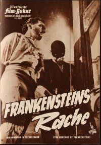6h259 REVENGE OF FRANKENSTEIN German program '58 different images of Peter Cushing as the Baron!