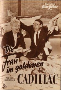 6h267 SOLID GOLD CADILLAC German program '58 different images of Judy Holliday & Paul Douglas!