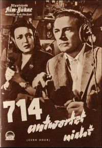 6h274 ZERO HOUR German program '58 Dana Andrews, Linda Darnell, the movie parodied in Airplane!