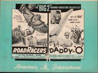 6h378 DADDY-O/ROADRACERS pressbook '59 beatniks & racecars, roaring, rockteing, relentless!