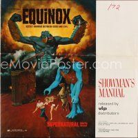 6h389 EQUINOX pressbook '69 artwork of wacky occult monster chasing people!