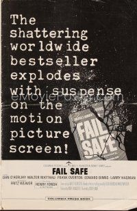 6h391 FAIL SAFE pressbook '64 the shattering worldwide bestseller directed by Sidney Lumet!
