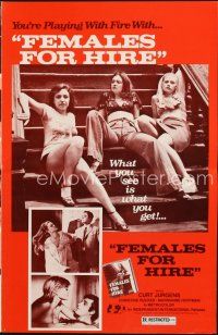 6h392 FEMALES FOR HIRE pressbook '69 Rolf Olson