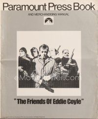 6h398 FRIENDS OF EDDIE COYLE pressbook '73 Robert Mitchum lives in a violent, dangerous world!