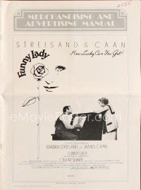 6h400 FUNNY LADY pressbook '75 Barbra Streisand watches James Caan play piano!