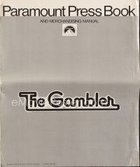 6h401 GAMBLER pressbook '74 James Caan is a degenerate gambler who owes the mob $44,000!