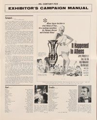 6h417 IT HAPPENED IN ATHENS pressbook '62 super sexy Jayne Mansfield rivals Helen of Troy, Olympics