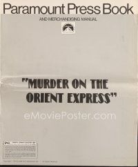 6h438 MURDER ON THE ORIENT EXPRESS pressbook '74 Agatha Christie mystery directed by Sidney Lumet!