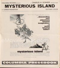 6h440 MYSTERIOUS ISLAND pressbook '61 Ray Harryhausen, Jules Verne sci-fi, cool images!