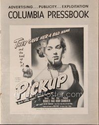 6h450 PICKUP pressbook '51 one of the very best bad girl images, sexy smoking Beverly Michaels!