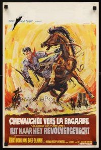 6j660 DANGEROUS DAYS OF KIOWA JONES Belgian '66 art of cowboy on horse, stop him or stop his bullets