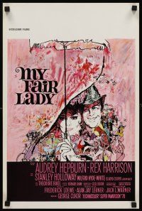 6j727 MY FAIR LADY Belgian R70s classic art of Audrey Hepburn & Rex Harrison by Bob Peak!