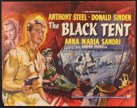 6j037 BLACK TENT English 1/2sh '57 soldier Anthony Steele marries the Sheik's daughter, cool art!