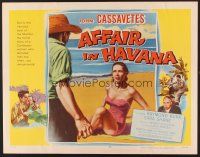 6j005 AFFAIR IN HAVANA style A revised 1/2sh '57 Cassavetes in Cuba, Sara Shane on beach!