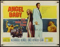 6j009 ANGEL BABY 1/2sh '61 full-length George Hamilton standing with sexiest Salome Jens!