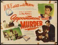 6j014 APPOINTMENT WITH MURDER 1/2sh '48 Calvert as The Falcon makes a date w/thrill of his life!